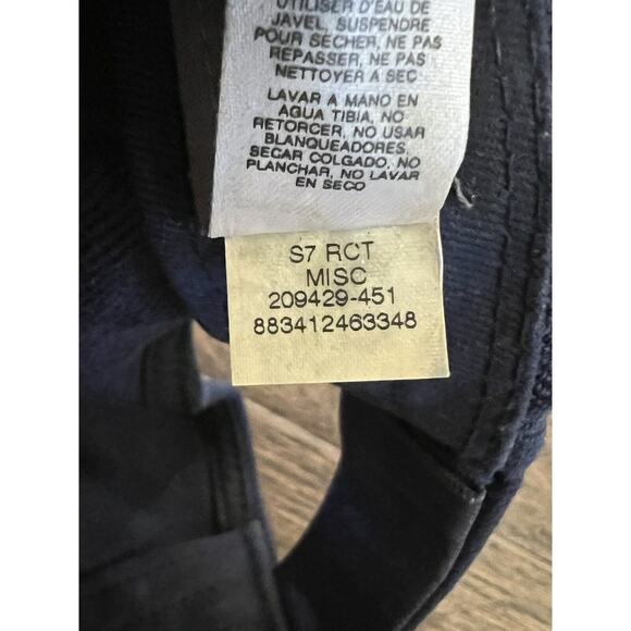 Vintage Nike Navy Swoosh Logo Adjustable Strapback Hat Cap Grey Tags 209429-451 - Picture 10 of 10